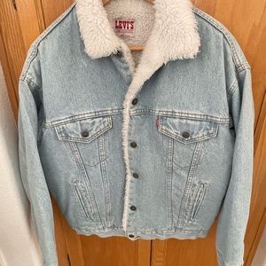 Levi fur lined denim jacket